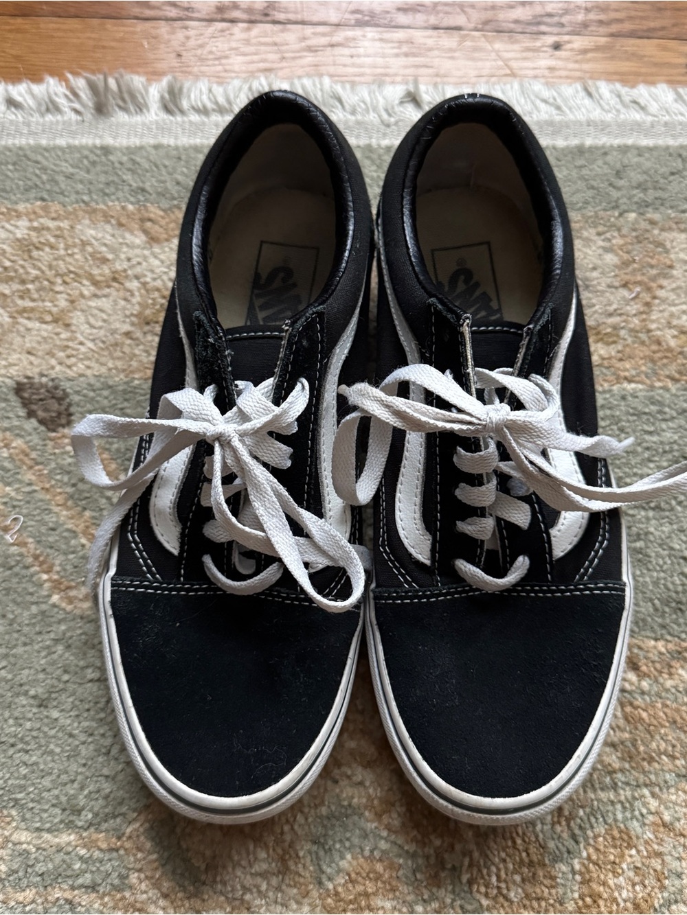 Vans Black & White Old Skool Platform Sneakers